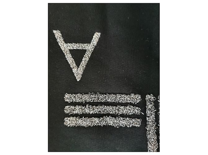 Schwarzes Sweatshirt mit gesticktem KENZO-Logo Silber Golden - Ansicht 13