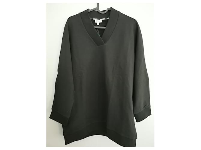 Schwarzes Sweatshirt mit gesticktem KENZO-Logo Silber Golden - Ansicht 2