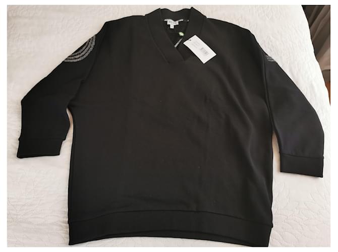 Schwarzes Sweatshirt mit gesticktem KENZO-Logo Silber Golden - Ansicht 5
