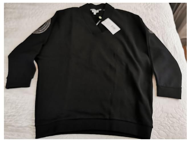 Schwarzes Sweatshirt mit gesticktem KENZO-Logo Silber Golden - Ansicht 8