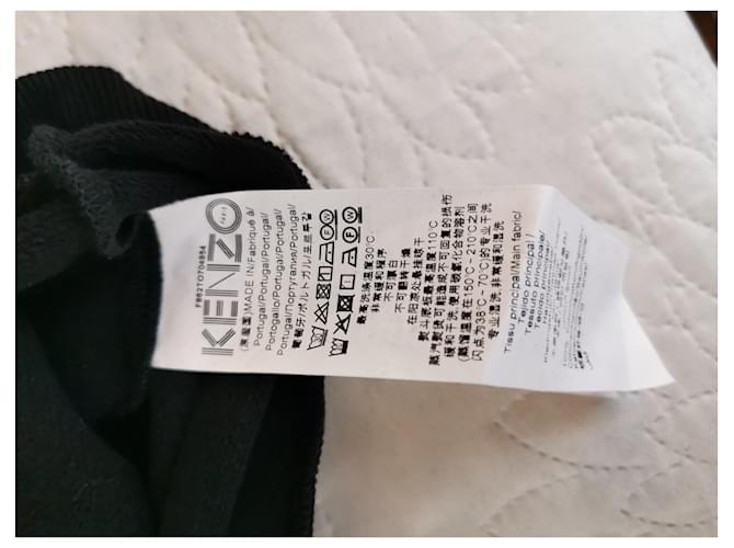 Schwarzes Sweatshirt mit gesticktem KENZO-Logo Silber Golden - Ansicht 9
