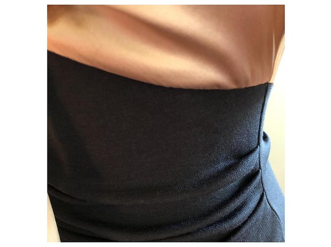 Diane Von Furstenberg Abito DvF vintage Kitt in seta e lana Nero Carne - vista 6