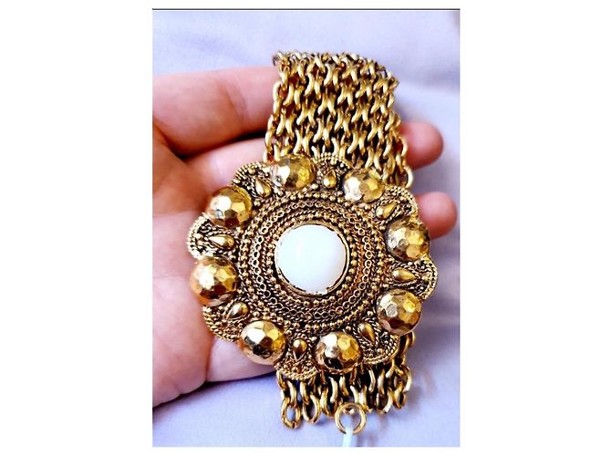 Bracciale Chanel vintage D'oro - vista 3