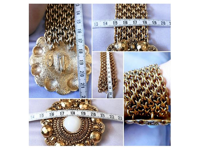 Bracciale Chanel vintage D'oro - vista 4