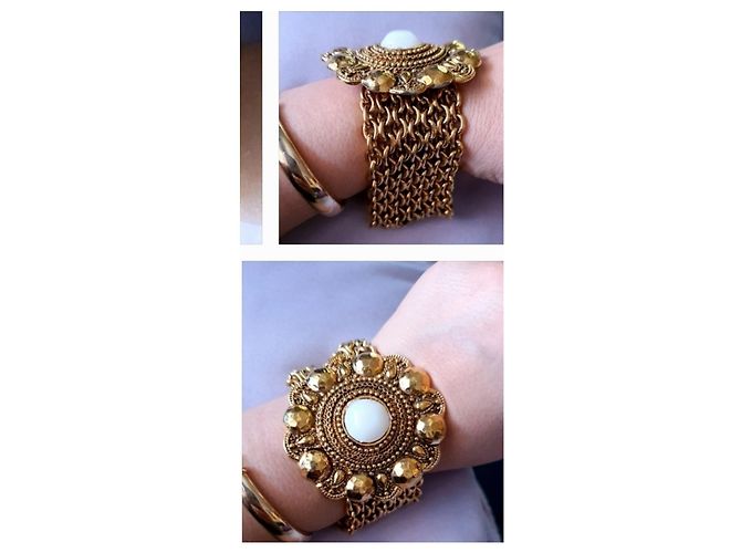 Bracciale Chanel vintage D'oro - vista 5