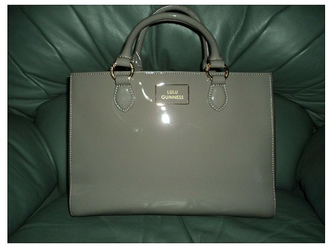 Lulu Guinness Amalia Lackledertasche Medium Beige Roh - Ansicht 4