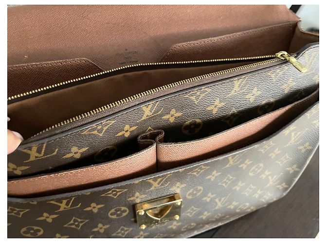 Louis Vuitton Conseiller Aktentasche mit Monogramm-Canvas-Serviette Braun - Ansicht 2