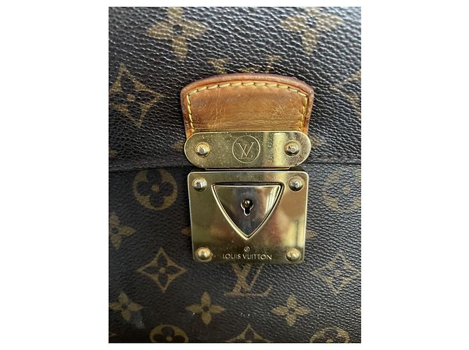 Louis Vuitton Conseiller Aktentasche mit Monogramm-Canvas-Serviette Braun - Ansicht 5