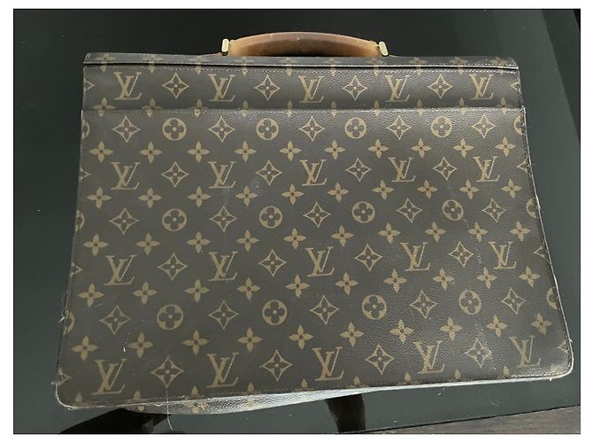 Louis Vuitton Conseiller Aktentasche mit Monogramm-Canvas-Serviette Braun - Ansicht 7