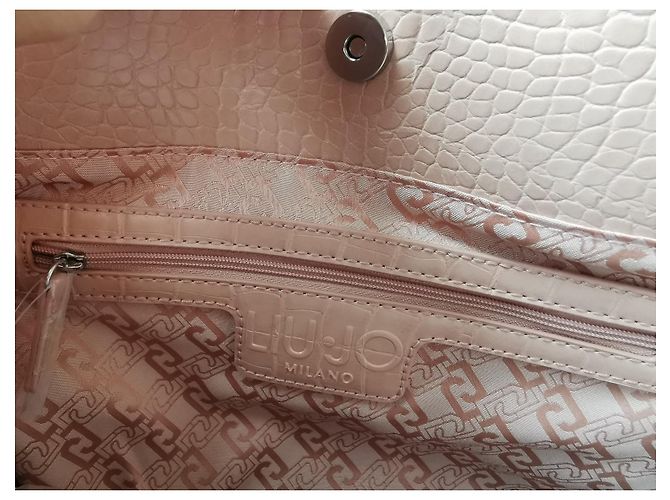 Borsa Liu.Jo rosa ecopelle effetto coccodrillo - vista 12