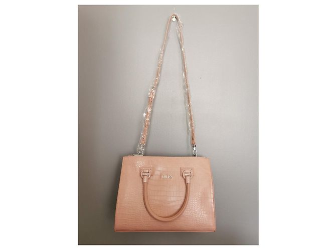 Borsa Liu.Jo rosa ecopelle effetto coccodrillo - vista 14