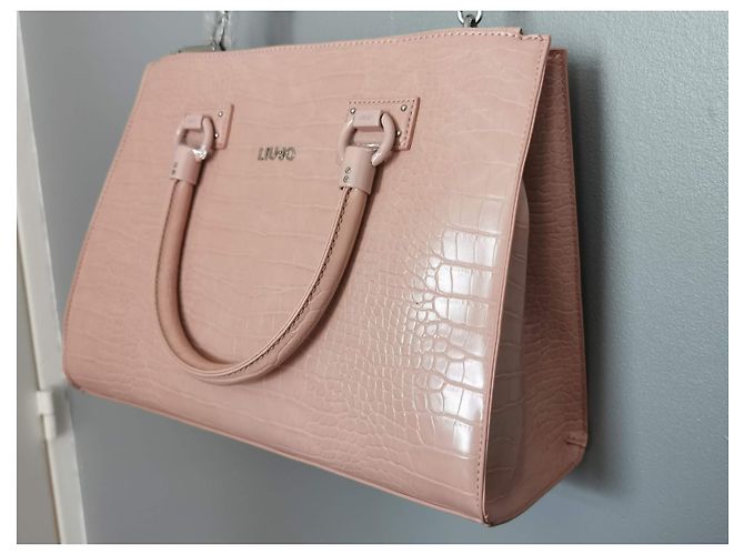 Borsa Liu.Jo rosa ecopelle effetto coccodrillo - vista 15