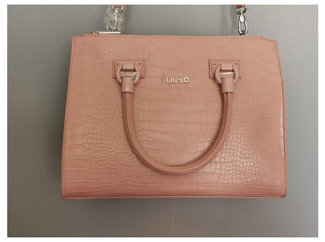 Borsa Liu.Jo rosa ecopelle effetto coccodrillo - vista 4