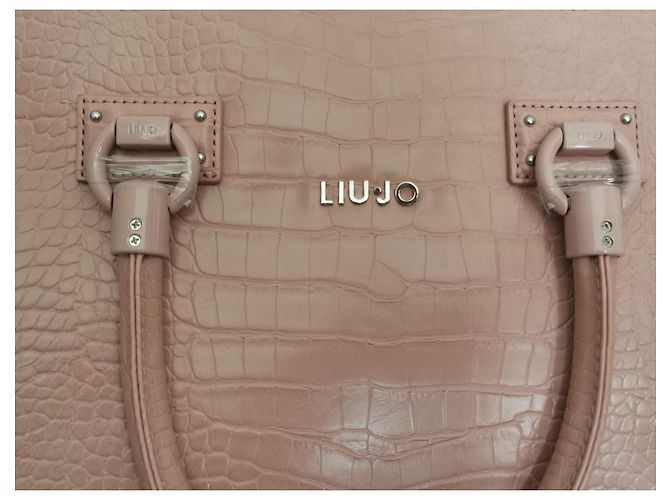 Borsa Liu.Jo rosa ecopelle effetto coccodrillo - vista 5