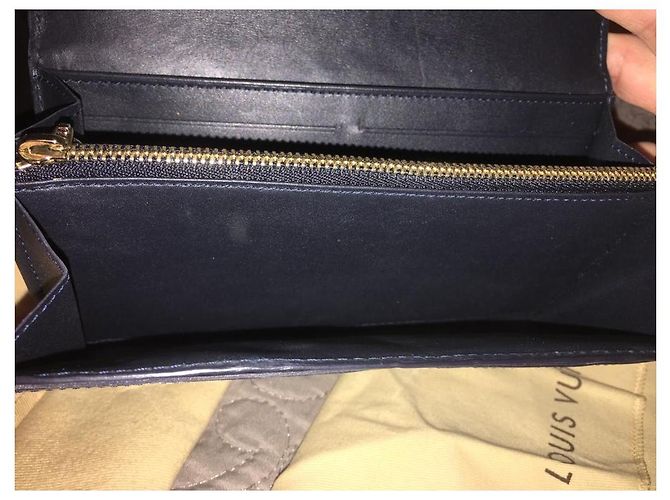 Louis Vuitton Alma Tasche und Geldbörse dunkelblau Leder - Ansicht 2