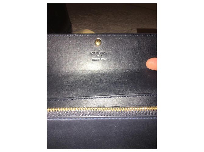 Louis Vuitton Alma Tasche und Geldbörse dunkelblau Leder - Ansicht 3