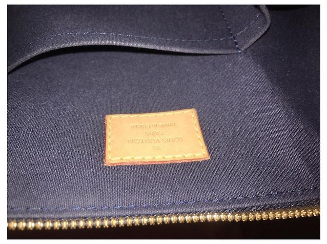 Louis Vuitton Alma Tasche und Geldbörse dunkelblau Leder - Ansicht 4