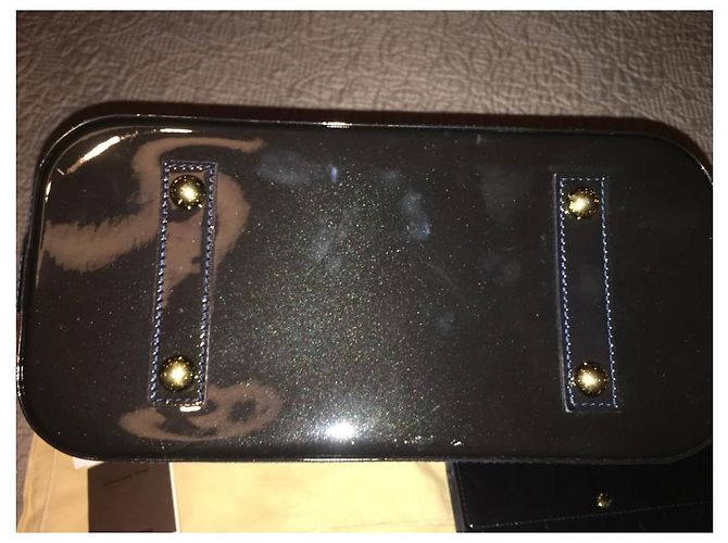 Louis Vuitton Alma Tasche und Geldbörse dunkelblau Leder - Ansicht 5