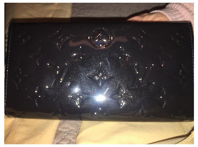 Louis Vuitton Alma Tasche und Geldbörse dunkelblau Leder - Ansicht 9