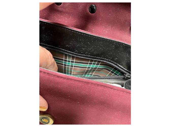 Borsa a mano Philippe Model Bordeaux e Nero Alcantara Bordò - vista 5