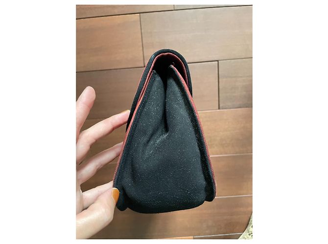Borsa a mano Philippe Model Bordeaux e Nero Alcantara Bordò - vista 7