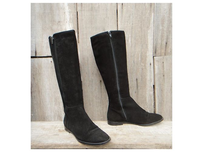 Autre Marque botas Shabbies Amsterdam pretas de couro de cervo tamanho 39 Preto - vista 2