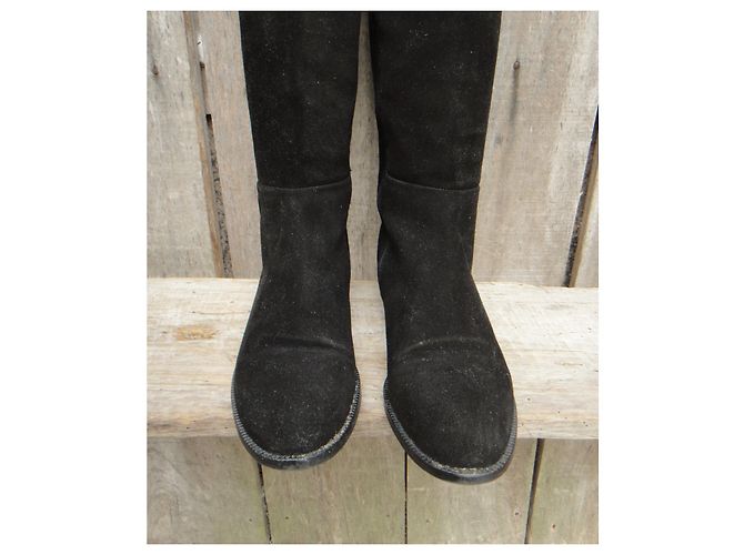 Autre Marque botas Shabbies Amsterdam pretas de couro de cervo tamanho 39 Preto - vista 3