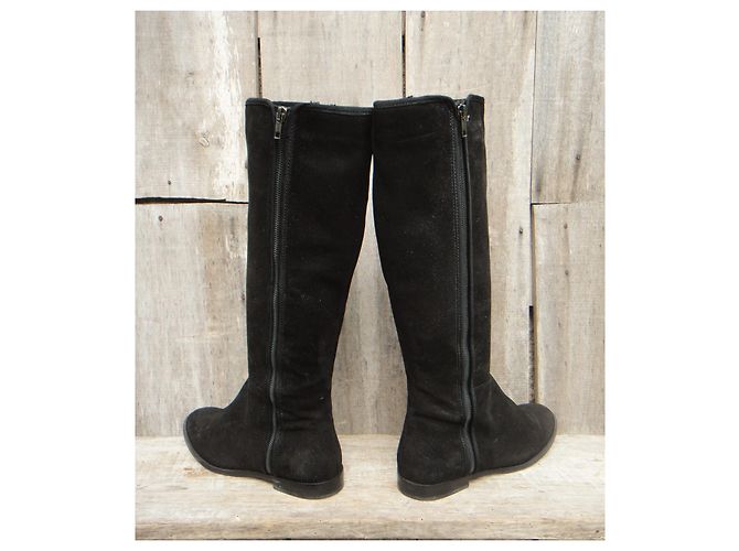 Autre Marque botas Shabbies Amsterdam pretas de couro de cervo tamanho 39 Preto - vista 4