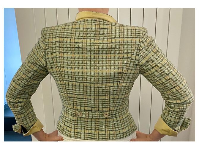 Etro Jacke aus Wolle Hellgrün - Ansicht 6