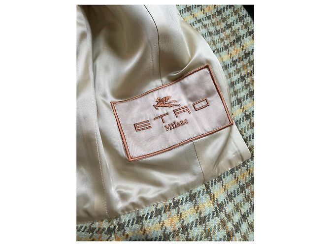 Etro Jacke aus Wolle Hellgrün - Ansicht 8