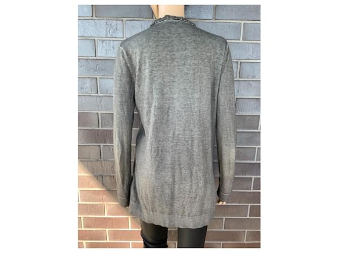 Luisa Cerano Pullover Grau Baumwolle und Seide M - Ansicht 5