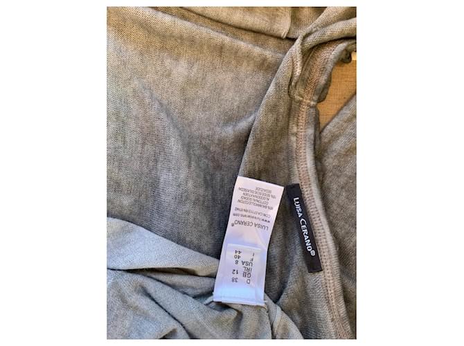 Luisa Cerano Pullover Grau Baumwolle und Seide M - Ansicht 6