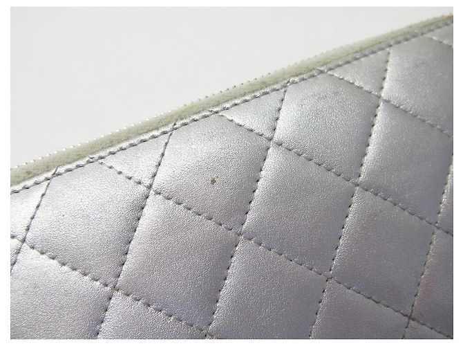 Timeless CARTERA LARGA CHANEL CLASSIC CON CREMALLERA DE PIEL ACOLCHADA PLATA - vista 9
