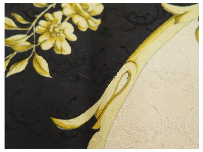 Hermès HERMES FOULARD LA CLE DES CHAMPS FACONNET SQUARE 90 SCIARPA IN SETA BROCHEE IN SETA Nero - vista 10