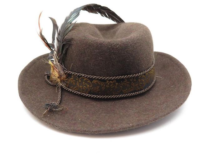 Hermès NEW HERMES HAT WITH FELT FEATHERS SIZE 52 BROWN NEW FELT FEATHER HAT - view 2