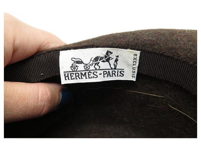 Hermès NEW HERMES HAT WITH FELT FEATHERS SIZE 52 BROWN NEW FELT FEATHER HAT - view 5