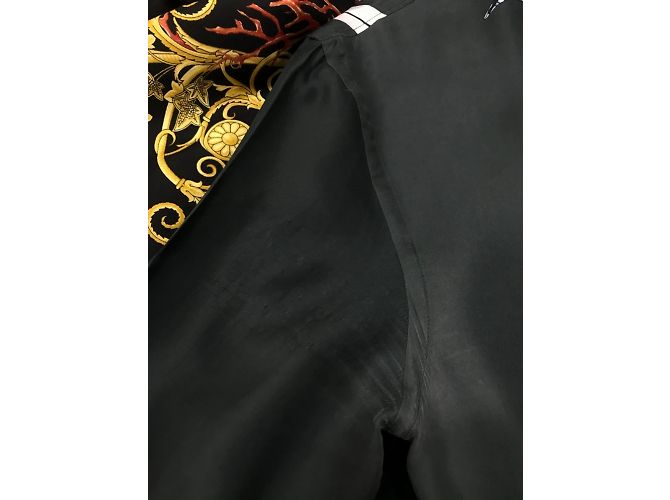 VERSACE-Sammlung 100% Seidenhemd mit Knöpfen Blau - Ansicht 10