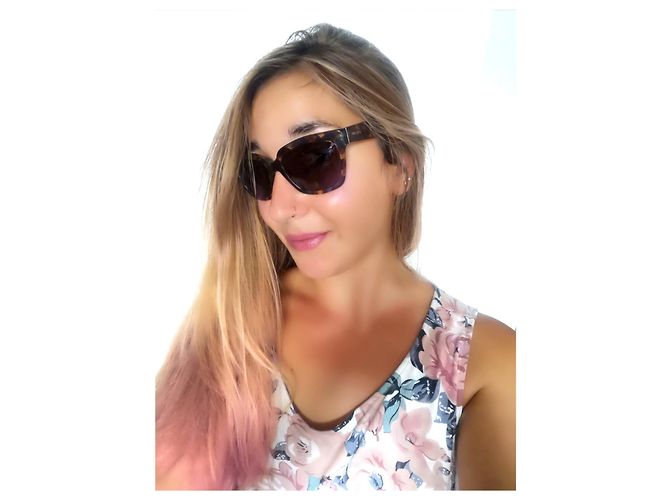 Occhiali da sole Prada SPR07P Marrone Multicolore Acetato Blu Marrone chiaro Marrone scuro Blu navy - vista 4