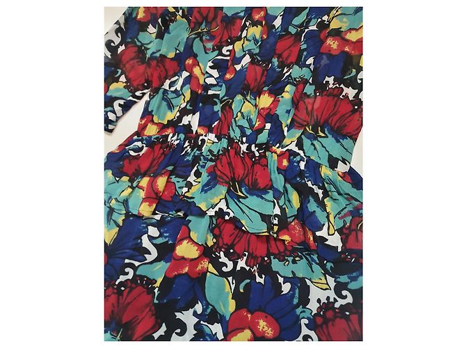 Ganni Mesdames Georgette Kleid Viscose Mehrfarben - Ansicht 2
