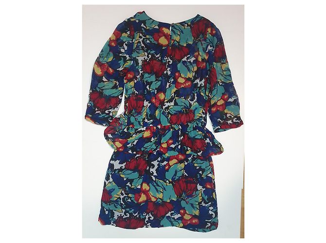Ganni Mesdames Georgette Kleid Viscose Mehrfarben - Ansicht 4