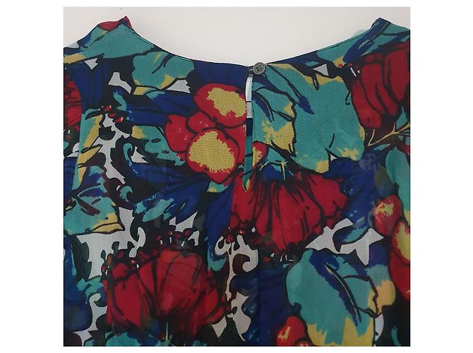 Ganni Mesdames Georgette Kleid Viscose Mehrfarben - Ansicht 5