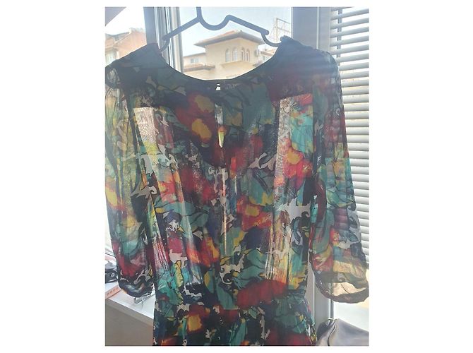 Ganni Mesdames Georgette Kleid Viscose Mehrfarben - Ansicht 6