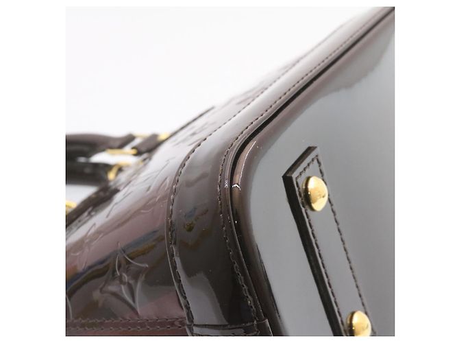 LOUIS VUITTON Monogram Vernis Rayure Alma BB Sac à main Amarante M91700 auth 23844 - vue 12