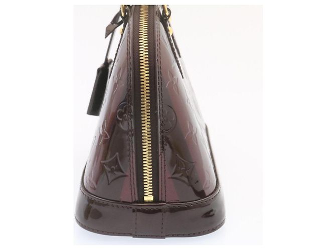 LOUIS VUITTON Monogram Vernis Rayure Alma BB Sac à main Amarante M91700 auth 23844 - vue 4