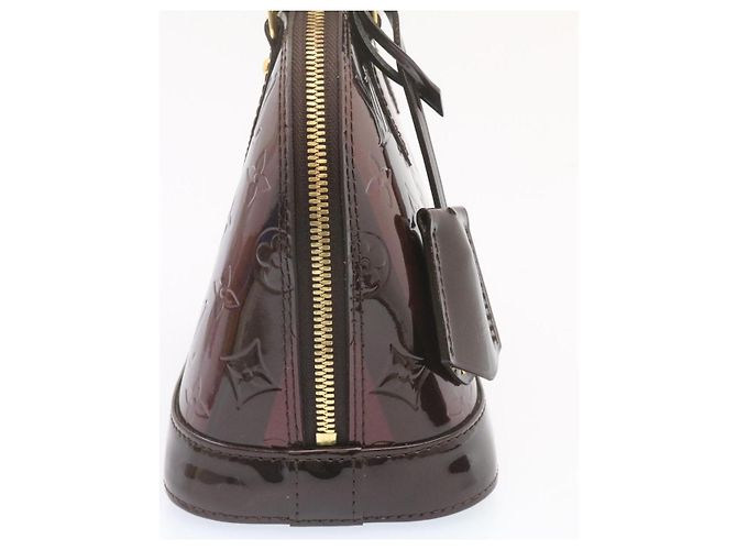 LOUIS VUITTON Monogram Vernis Rayure Alma BB Sac à main Amarante M91700 auth 23844 - vue 5