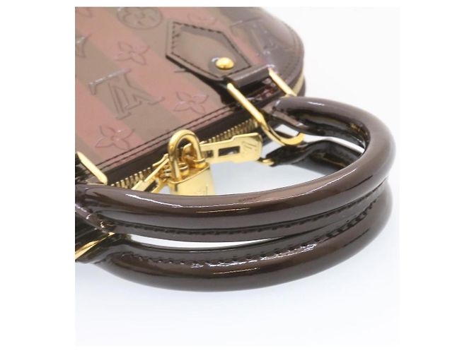 LOUIS VUITTON Monogram Vernis Rayure Alma BB Sac à main Amarante M91700 auth 23844 - vue 7
