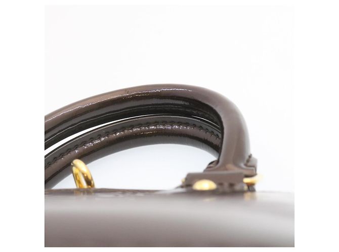 LOUIS VUITTON Monogram Vernis Rayure Alma BB Sac à main Amarante M91700 auth 23844 - vue 8