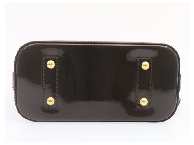 LOUIS VUITTON Monogram Vernis Rayure Alma BB Sac à main Amarante M91700 auth 23844 - vue 9