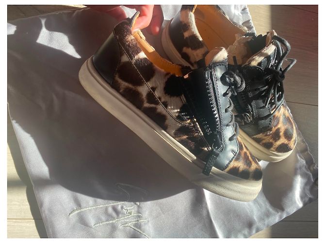 Giuseppe Zanotti Sneaker aus Leder Leopard Muster Leopardenprint - Ansicht 2