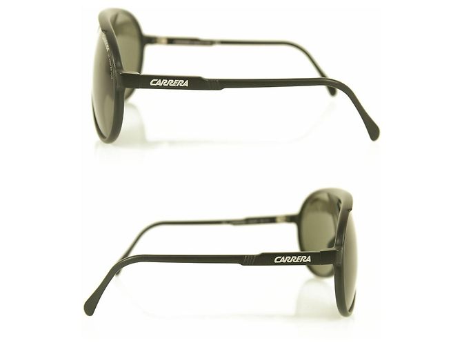 Carrera-Champion / L DL5 – QT Pilotenförmige schwarze Sonnenbrille - Ansicht 2